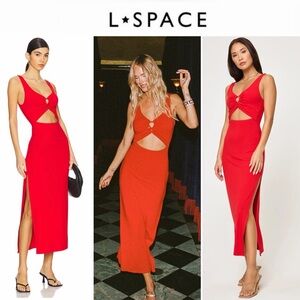L*SPACE Camille Dress in Red Flame XS $139
